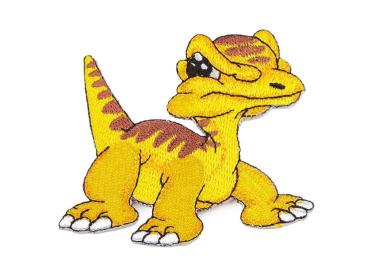 Aufbügler Dinosaurier gelb  7,5 x 8,3 cm